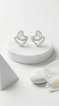 Celestia Twin Heart Studs | 925 Sterling Silver