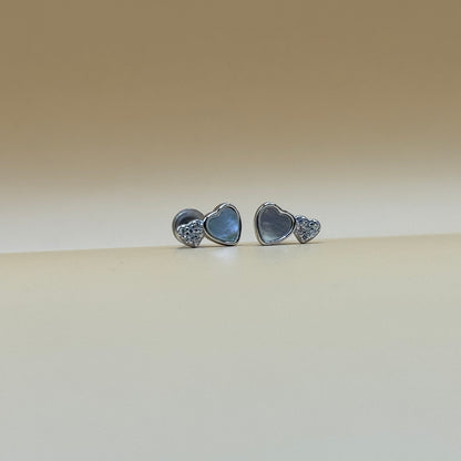 Linked Hearts Studs Earrings