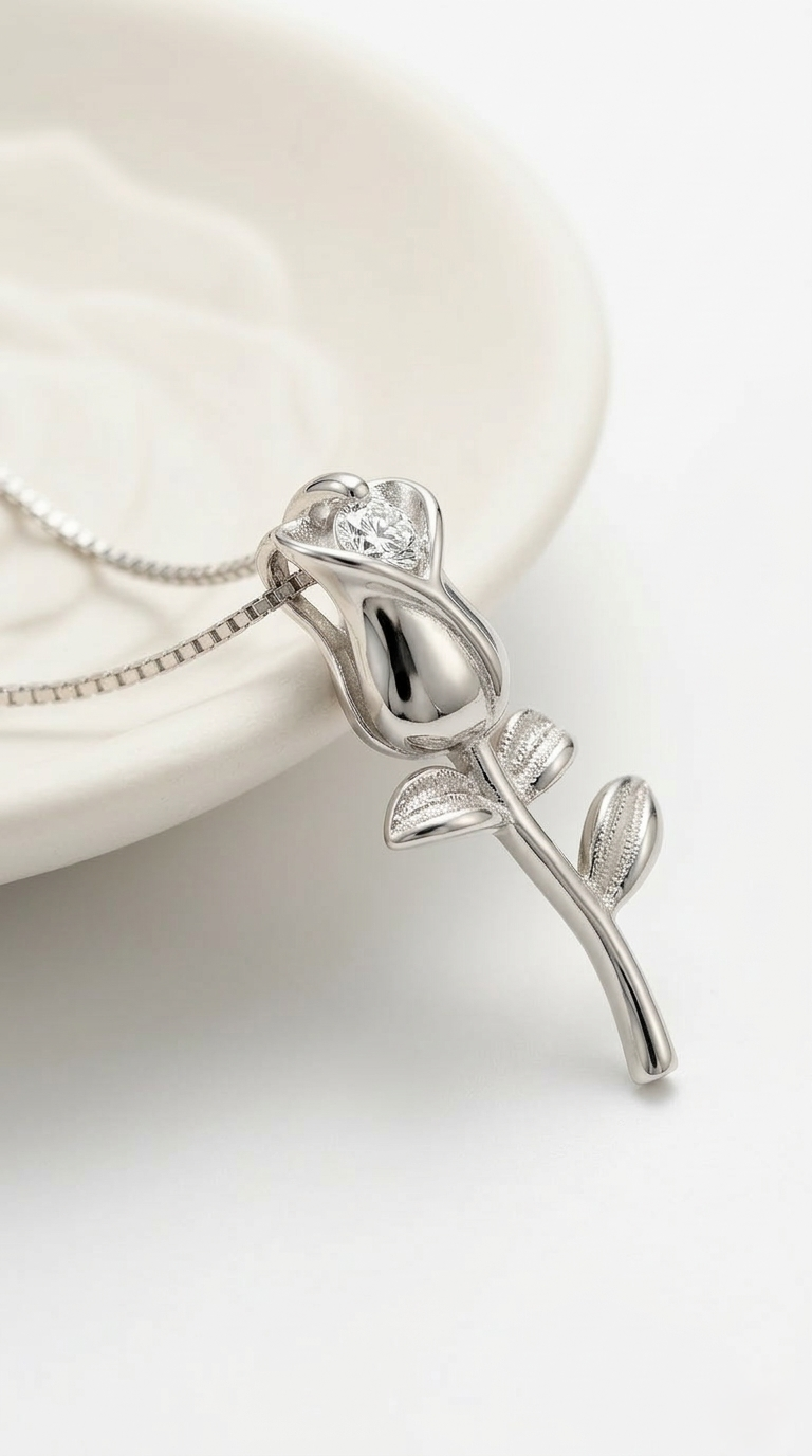 Roselle Bloom Pendant | 925 Sterling Silver