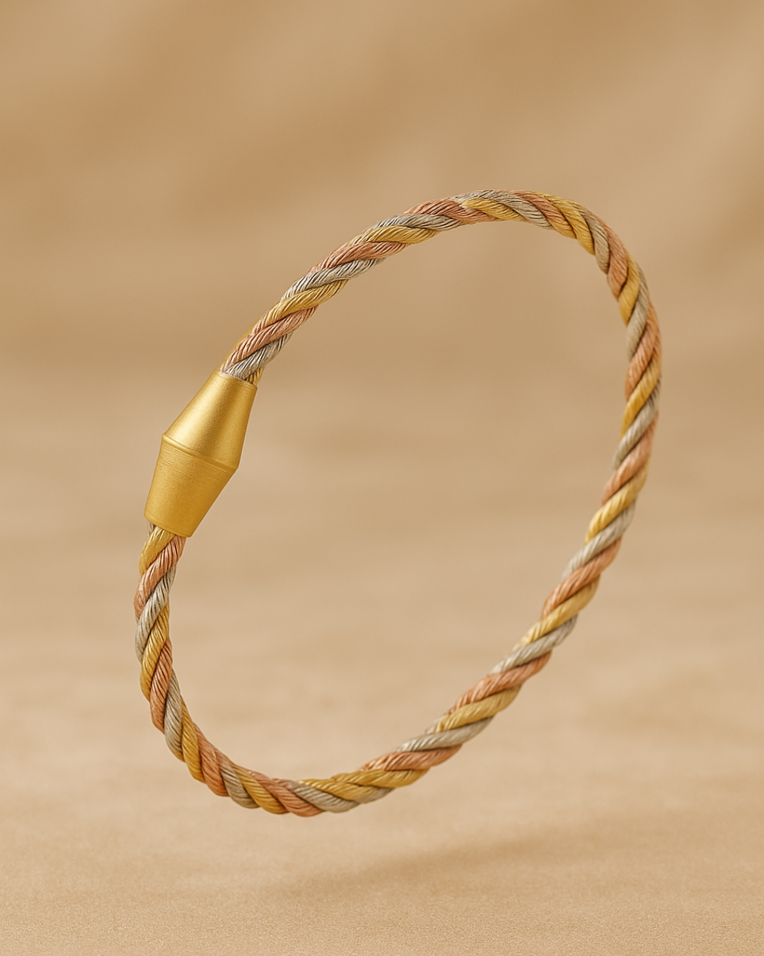 Horizon Twist Tri Toned Bracelet Sterling Silver