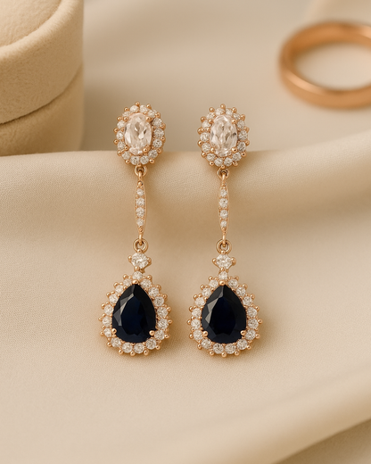 Eclat Bleu Earrings Sterling Silver