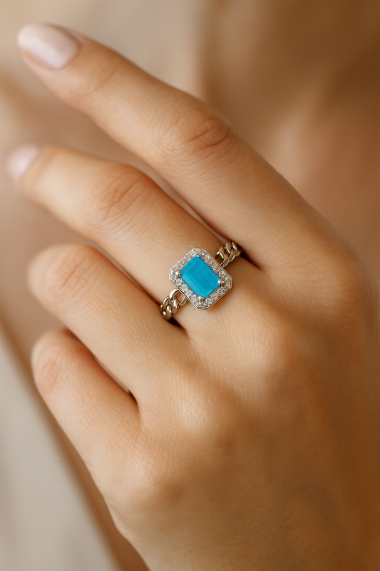 Azure Serenity Ring