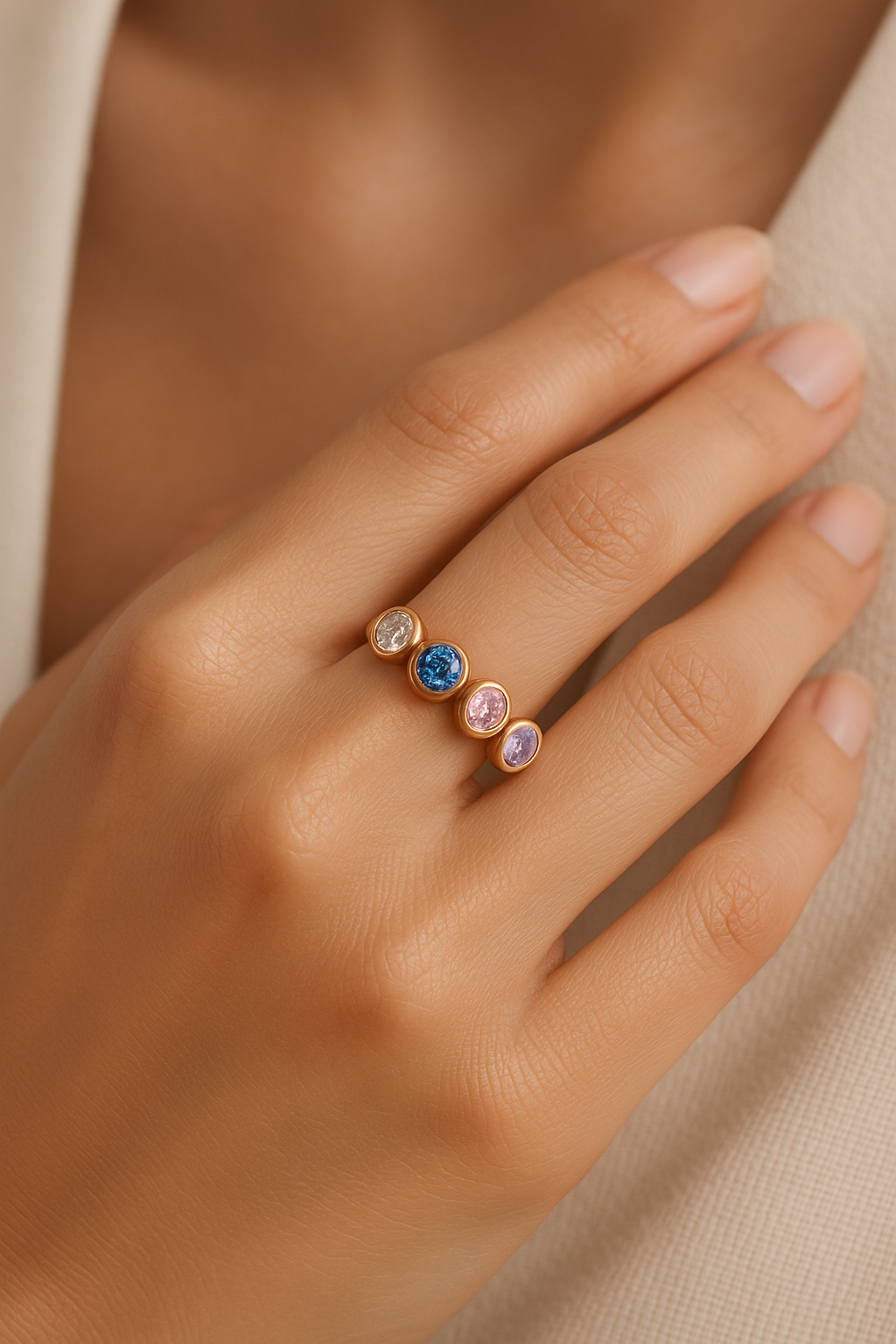 Spectrum Glow Ring - Sterling Silver