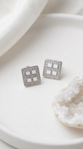 Orin Grid Studs | 925 Sterling Silver