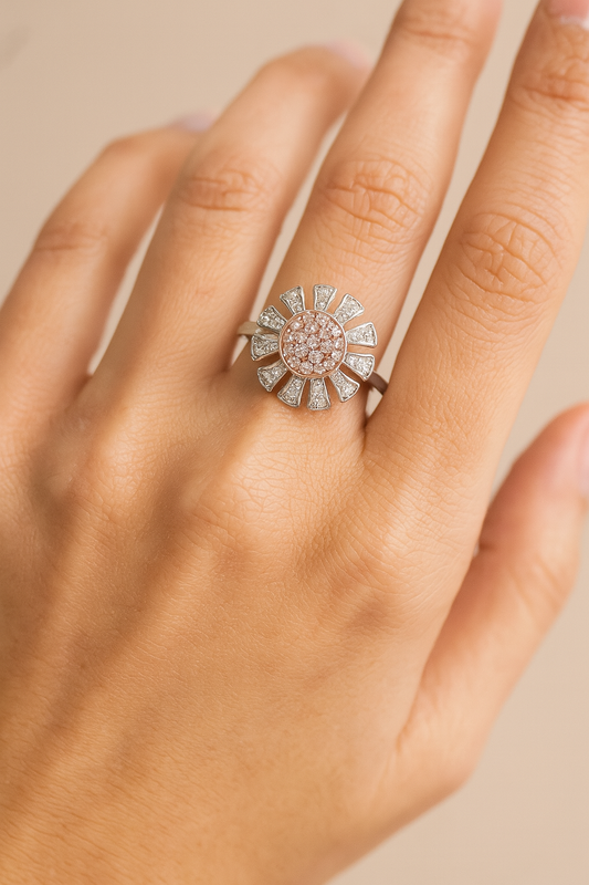 Petal Bloom Ring Sterling Silver