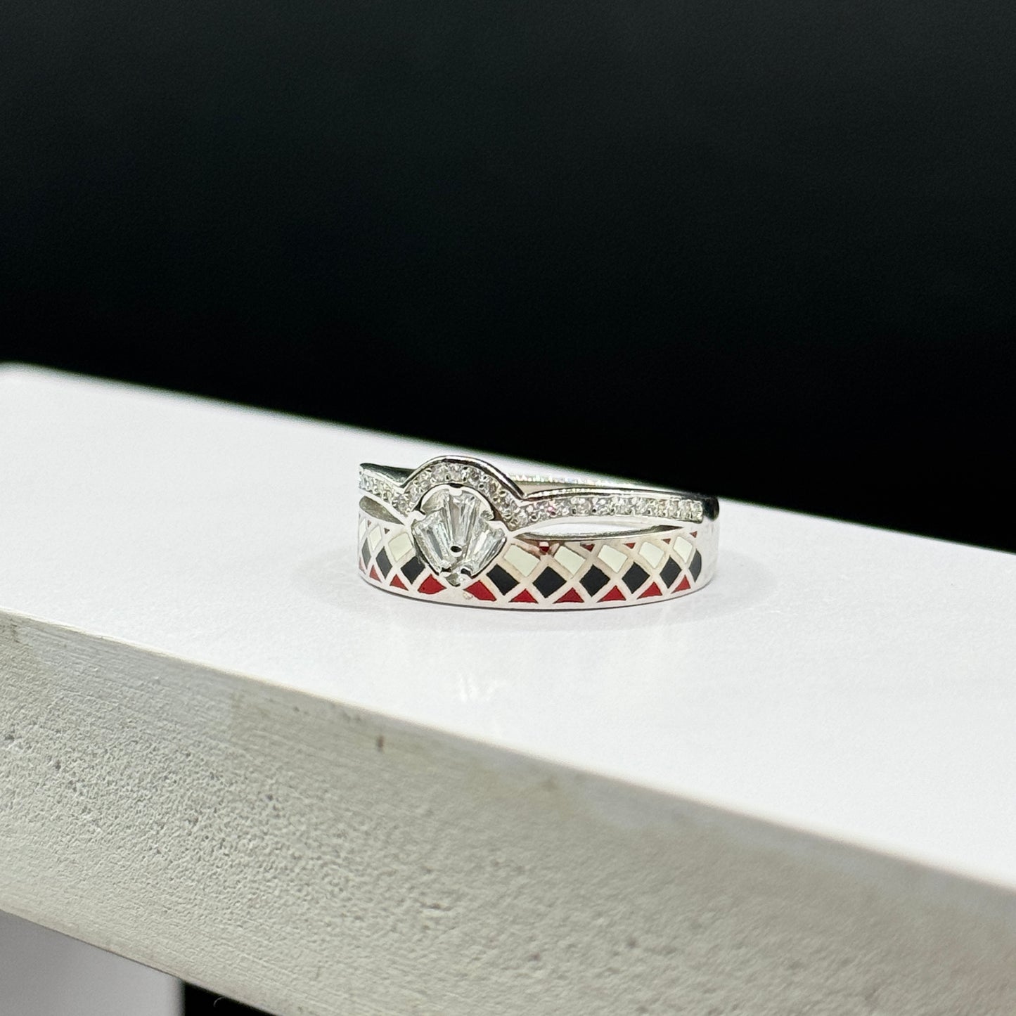 Enamel Embrace Ring