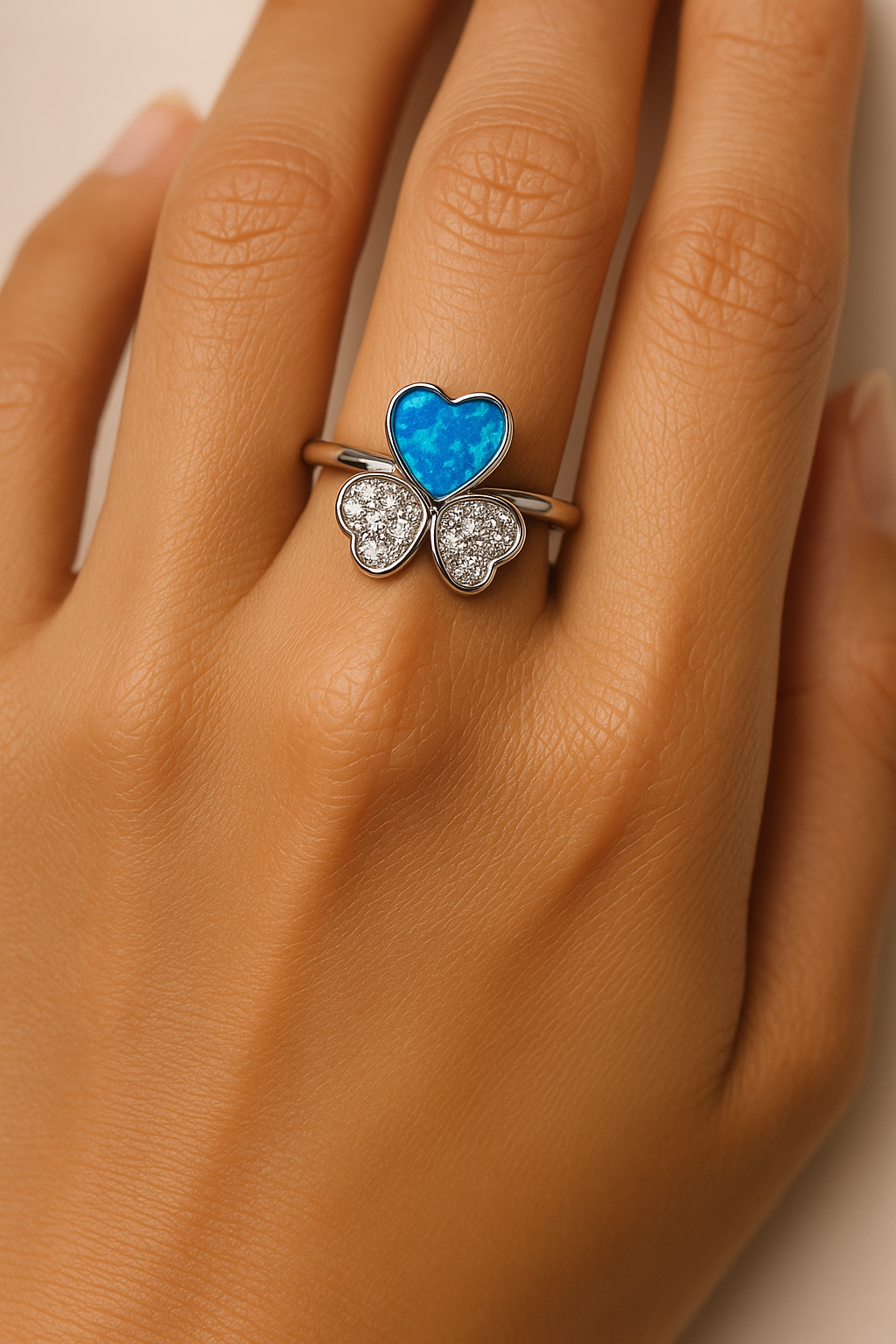 Celeste Clover Ring - Sterling Silver