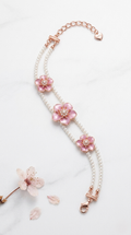 Rosé Bloom Pearl Bracelet | 925 Sterling Silver