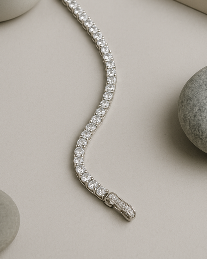 Hexagon Rainbow Tennis Bracelet