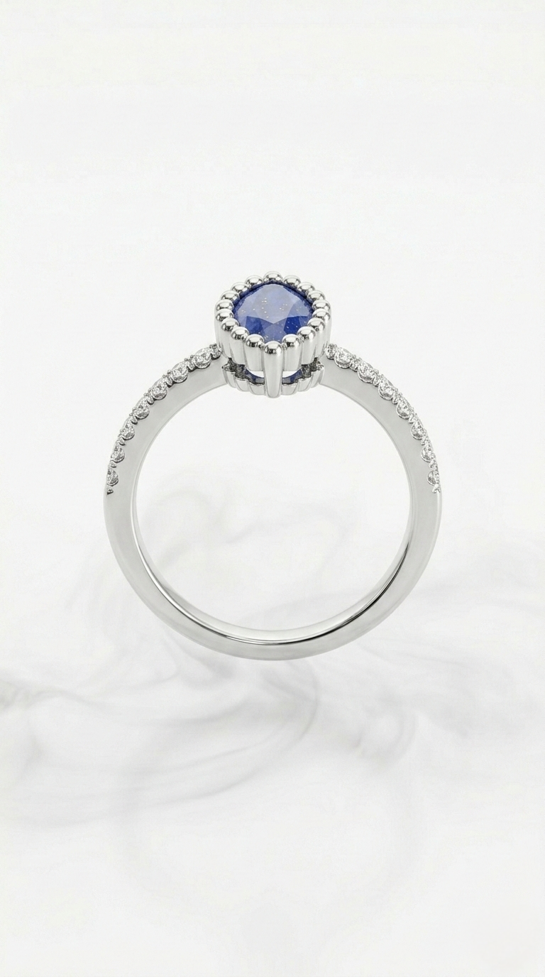Caelis Azure Marquis Ring | 925 Sterling Silver