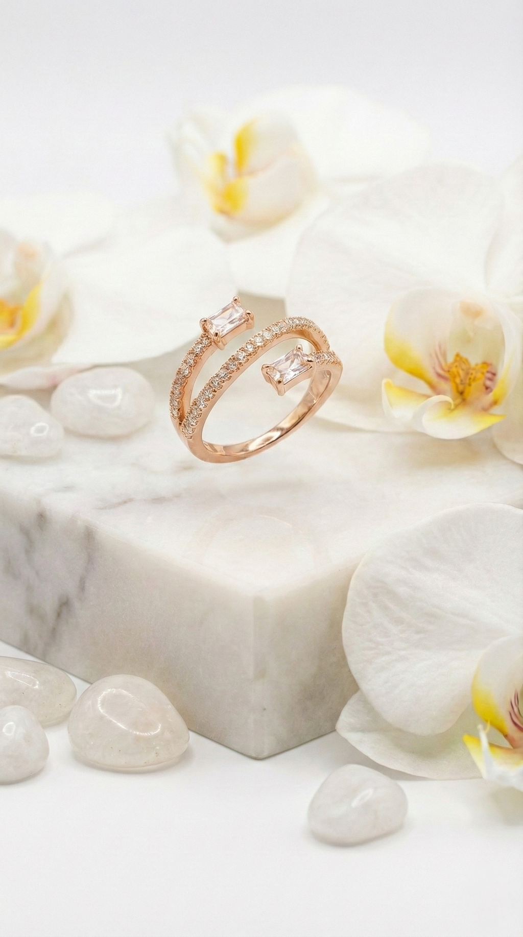 Éclat Duo Solitaire Ring | 925 Sterling Silver