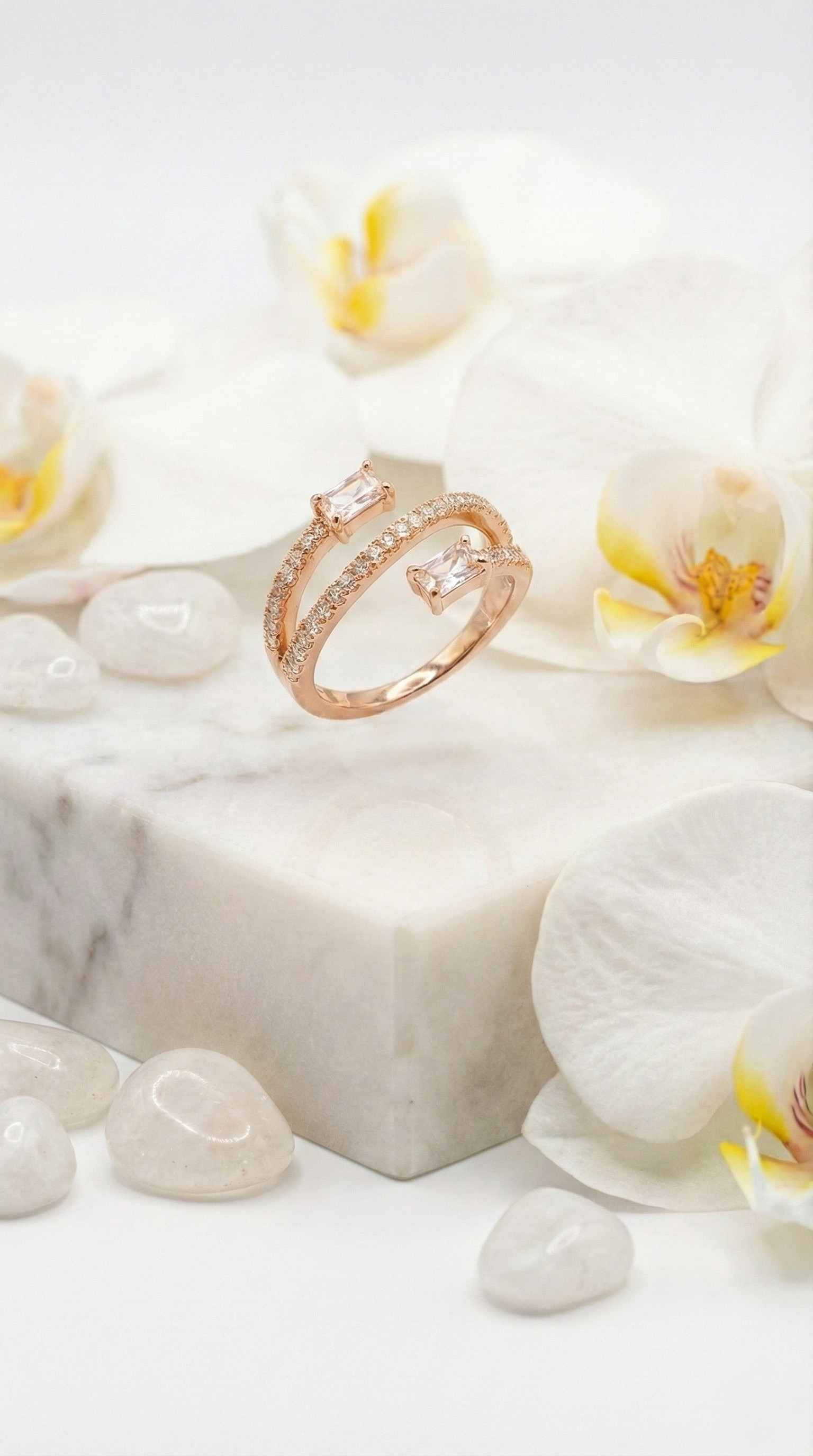 Éclat Duo Solitaire Ring | 925 Sterling Silver
