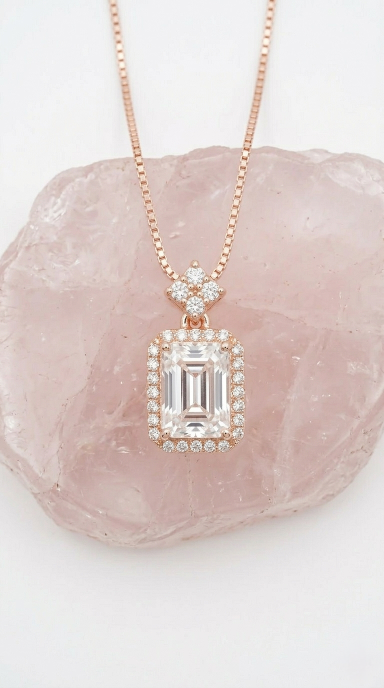 Seraphine Halo Pendant Necklace | 925 Sterling Silver