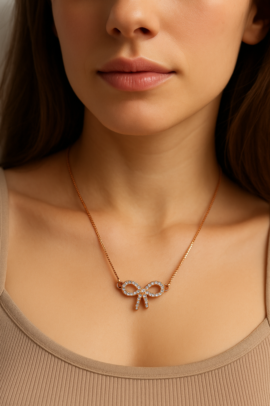 Chérie Bow Necklace Sterling Silver