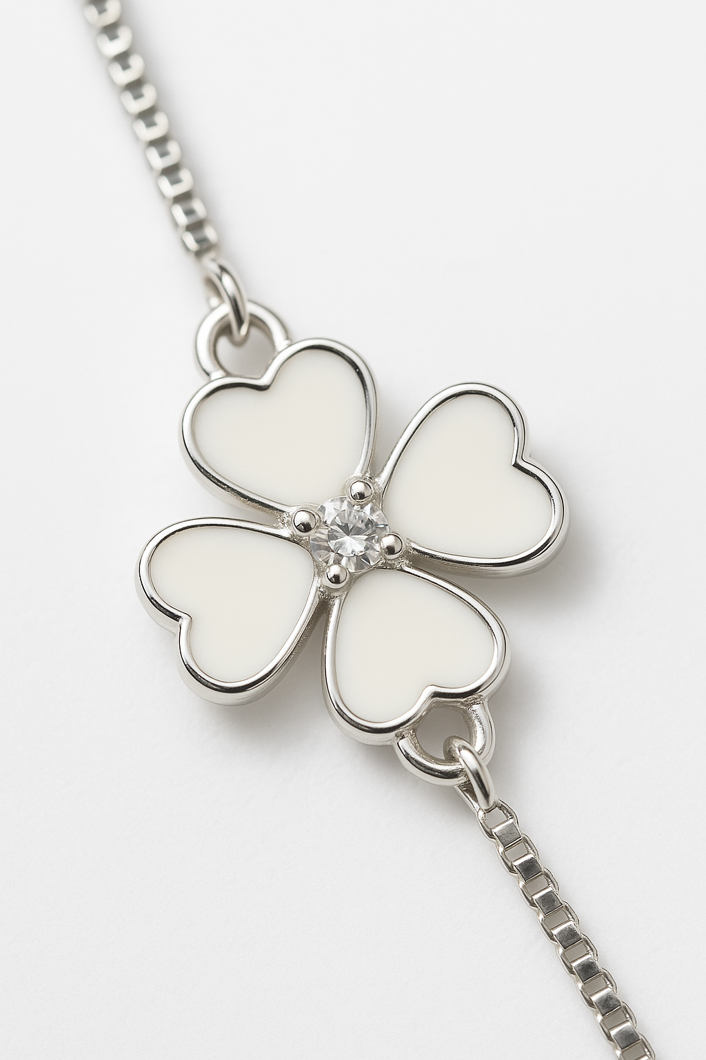 Ivory Clover Bracelet | 925 Sterling Silver