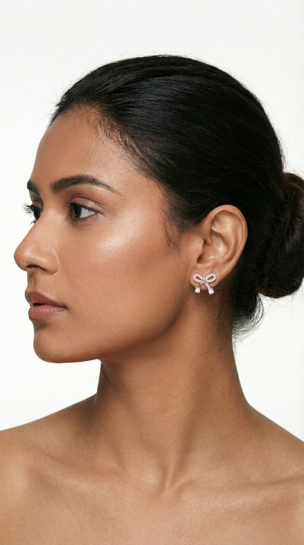 Rosetta Blush Bow Stud Earrings | 925 Sterling Silver