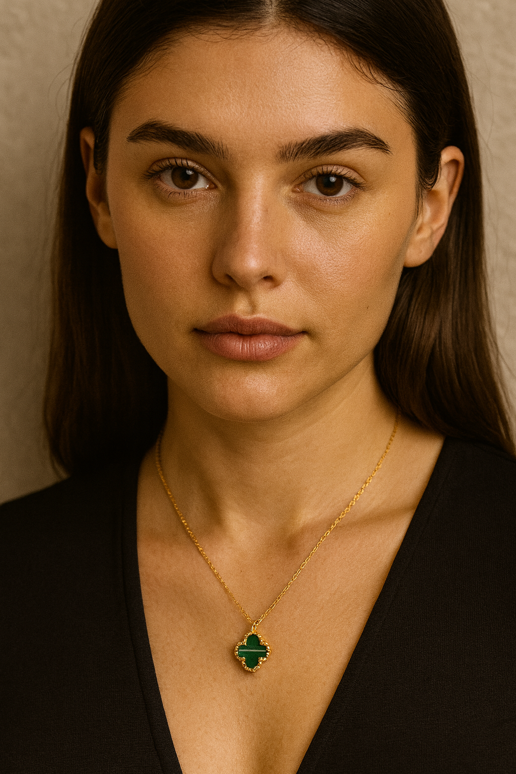 Emerald Clover Necklace