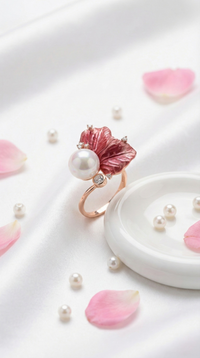 Camélia Pearl Sculpt Ring | 925 Sterling Silver