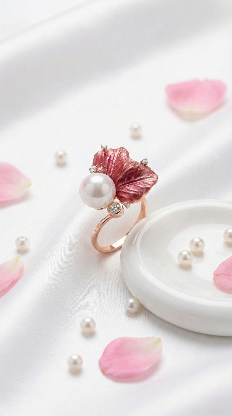 Camélia Pearl Sculpt Ring | 925 Sterling Silver