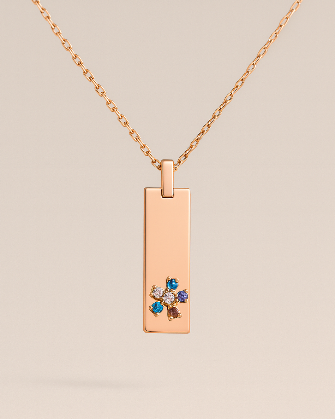 Aurora Bloom Bar Necklace Sterling Silver