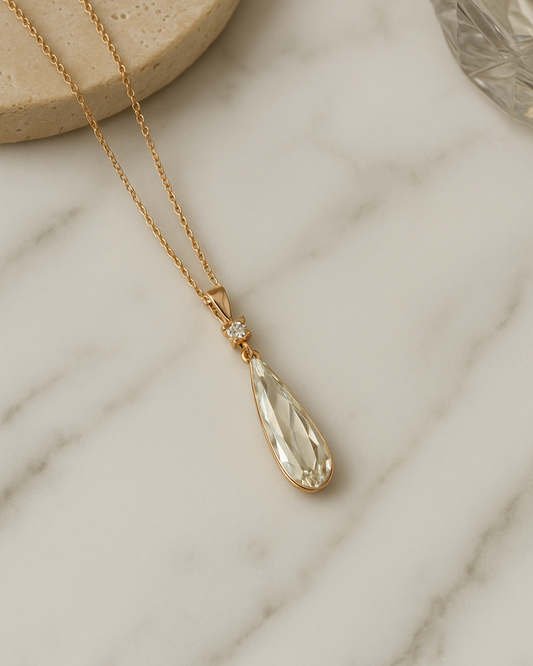 Eternal Grace Teardrop Pendant & Earrings – Sterling Silver Set