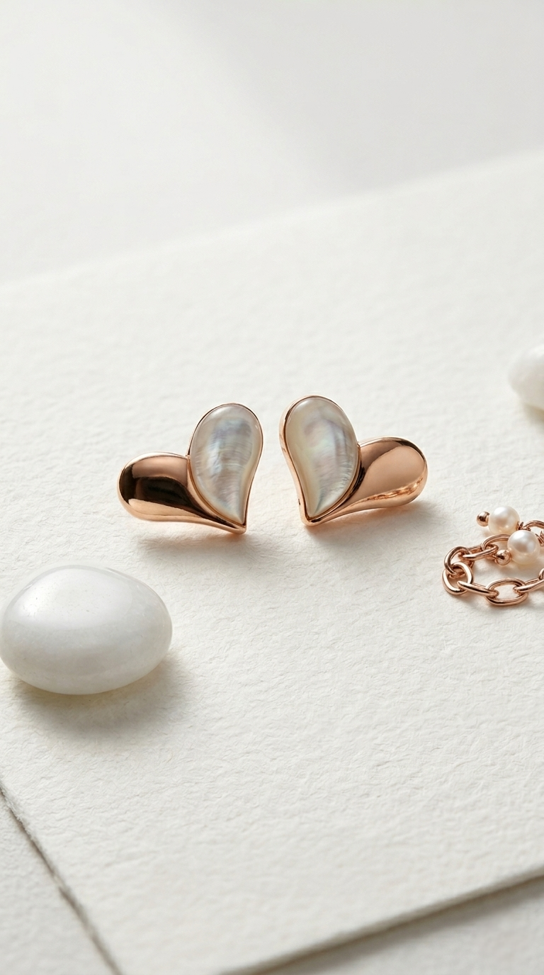 Aeris Heart Stud Earrings | 925 Sterling Silver