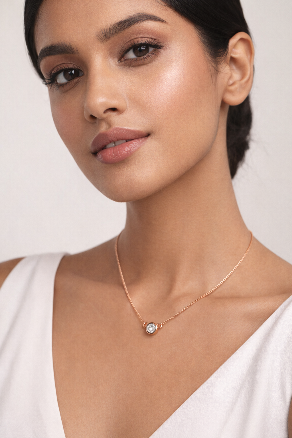 Elara Bezel Necklace | 925 Sterling Silver