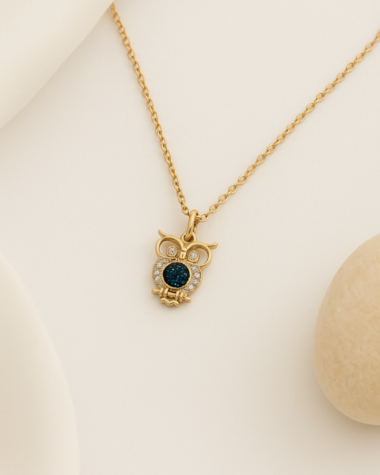 Owl Spark Necklace Sterling Silver