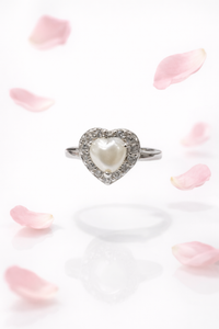 Éclat Pearl Love Ring | 925 Sterling Silver