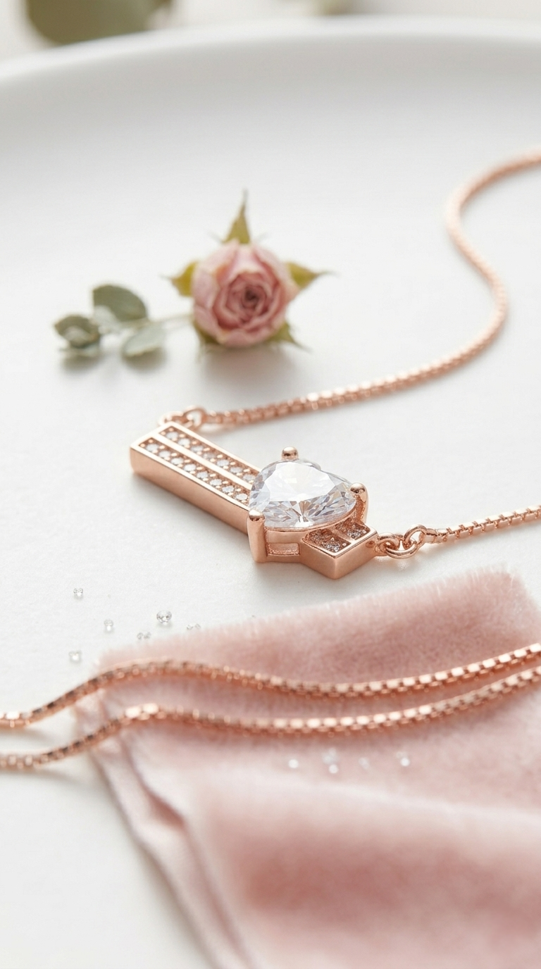 Amora Heart Bar Pendant | 925 Sterling Silver