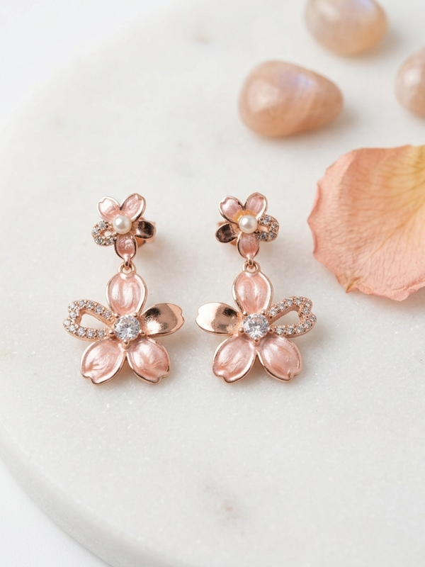 Roséline Bloom Drops | 925 Sterling Silver