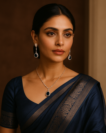 Eclat Bleu Earrings Sterling Silver