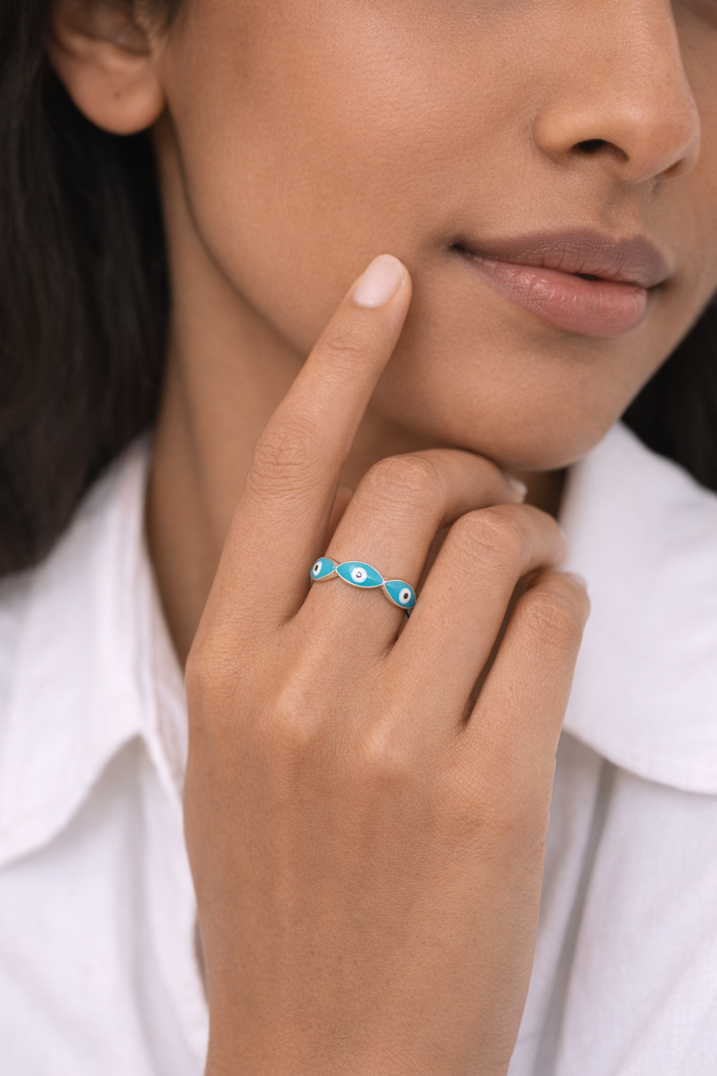Nazra Eye Band Ring | 925 Sterling Silver