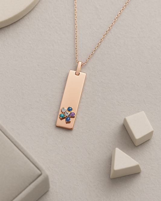 Aurora Bloom Bar Necklace Sterling Silver