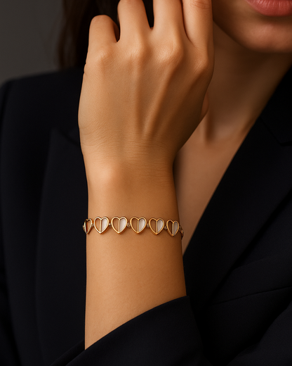 Luminous Heart Bracelet Sterling Silver