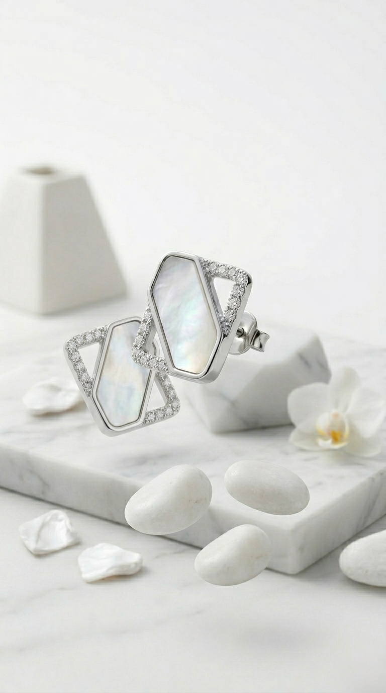 Averis Frame Studs | 925 Sterling Silver
