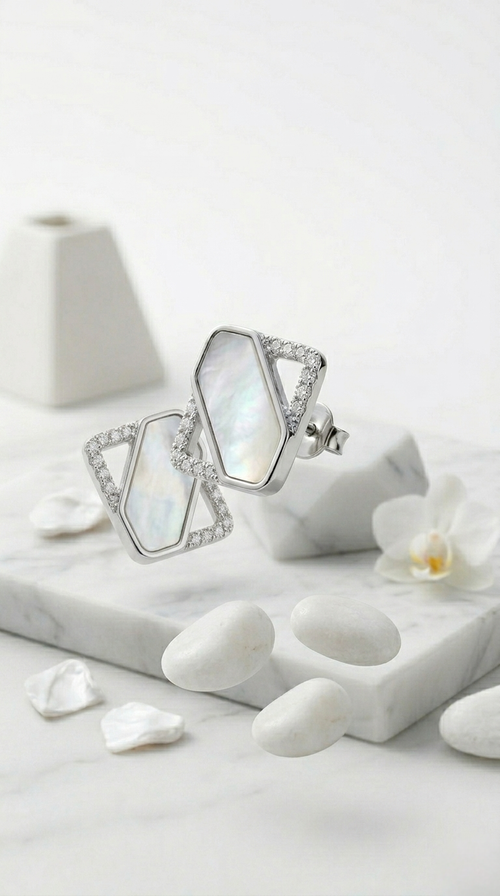 Averis Frame Studs | 925 Sterling Silver