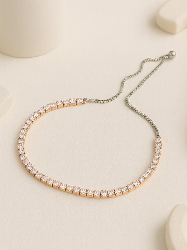 Luminique Slider Tennis Bracelet | 925 Sterling Silver