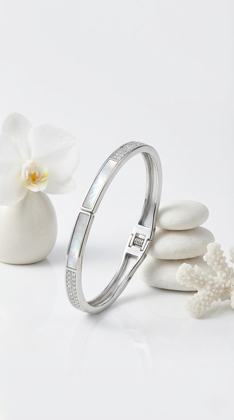 Virelle Pearl Line Kada | 925 Sterling Silver