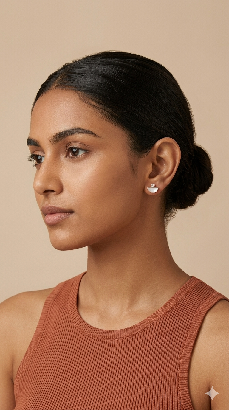 Mirelle Arc Studs | 925 Sterling Silver