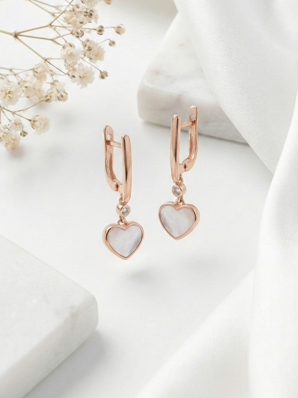 Cœur Lumi Drop Earrings | 925 Sterling Silver