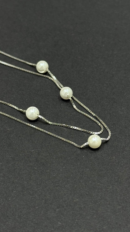 Celeste Double-Strand Pearl Necklace