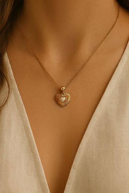 Solara Heart Sterling Silver Necklace