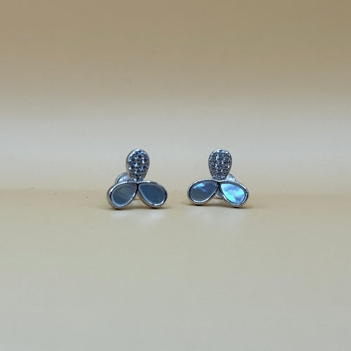 Petal Pave Studs Earrings
