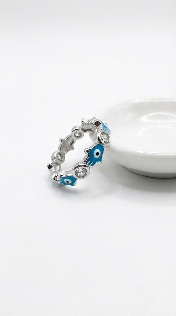 Nazara Blue Guard Ring | 925 Sterling Silver