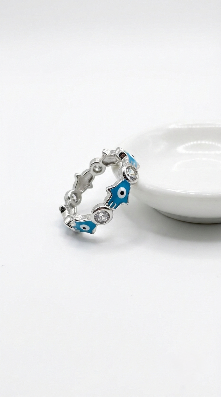 Nazara Blue Guard Ring | 925 Sterling Silver