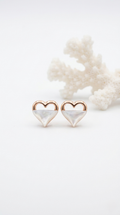 Celeste Pearl-Dipped Heart Studds | 925 Sterling Silver
