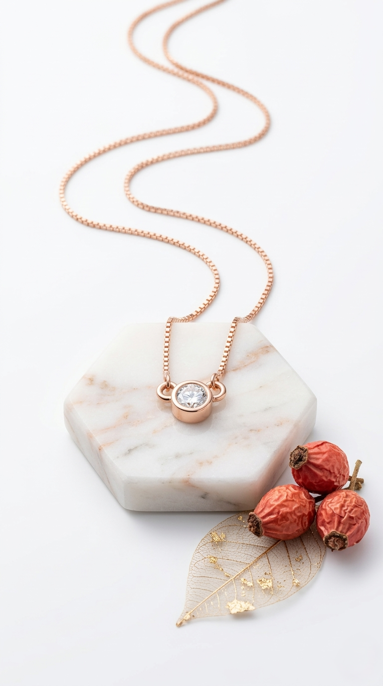 Elara Bezel Necklace | 925 Sterling Silver