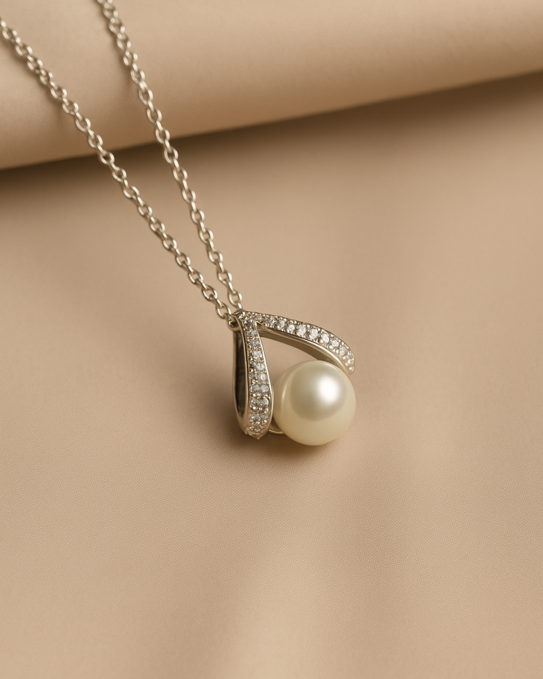 Celeste Pearl Necklace Sterling Silver