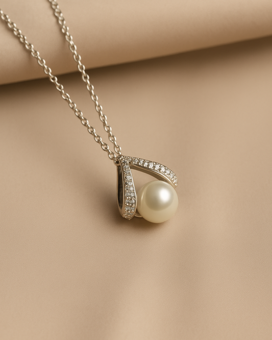 Celeste Pearl Necklace Sterling Silver